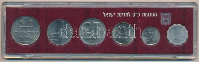 Izrael 1977. 1a-1L (6xklf) "Izrael 29. évfordulója" forgalmi sor tokban, tanúsítvánnyal T:...