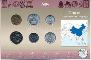 Kína 1987-2008. 1f-1Y (6xklf) fémpénz szettben, holland nyelvű leírással T:1
China 1987-2008. 1 Fen...