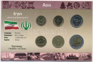 Irán 2000-2004. 5R-500R (6xklf) fémpénz szettben, holland nyelvű leírással T:1  Iran 2000-2004. 5 Rial - 500 Rial (6xdiff) coin set with information in Dutch C:UNC
