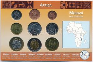 Malawi 1995-2006. 1t-10K (9xklf) fémpénz szettben, holland nyelvű leírással T:1 
Malawi 1995-2006. ...