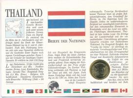 Thaiföld 1982. 1B Cu-Ni "IX. Ráma" forgalmi pénzérme bélyeges borítékon, bélyegzéssel T:1
...