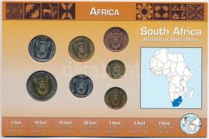 Dél-Afrika 2005-2009. 5c-5R (7xklf) fémpénz szettben, holland nyelvű leírással T:1 
South Africa 20...