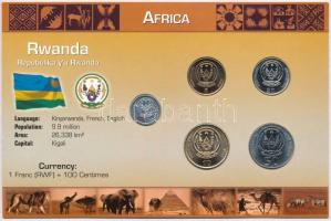 Ruanda 2003. 1Fr-50Fr (5xklf) fémpénz szettben, holland nyelvű leírással T:1  Rwanda 2003. 1 Franc - 50 Francs (5xdiff) coin set with information in Dutch C:UNC