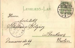 1905 Budapest XIII. Margitszigeti részlet, Neptun csónakázó egylet háza. Taussig Arthur 3397. (apró ...