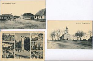 10 db RÉGI történelmi magyar városképes lap / 10 pre-1945 historical Hungarian town-view postcards