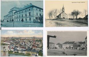 10 db RÉGI történelmi magyar városképes lap. Közte 1935-ös Budapesti Főiskolai Világbajnokság reklámlapja / 10 pre-1945 historical Hungarian town-view postcards