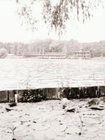 1986. március 3. A hévízi tófürdő épületeinek maradványai a tűzvész után, 4 db feliratozott sajtófot...