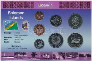 Salamon-szigetek 2005. 1c-1$ (7xklf) fémpénz szettben, holland nyelvű leírással T:1  Solomon Islands 2005. 1 Cent - 1 Dollar (7xdiff) coin set with information in Dutch C:UNC