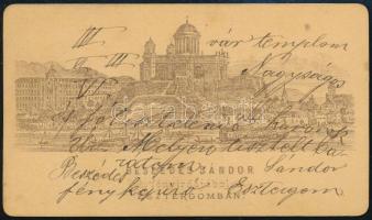 cca 1866 Beszédes Sándor (?-?) esztergomi fényképíró műterméből, vizitkártya méretű, vintage fotó, f...