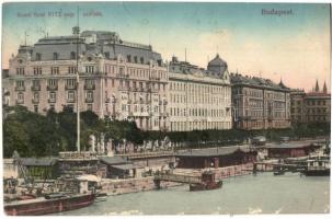Budapest V. Grand Hotel Ritz, villamosok, uszály. N.M. Bp.I.