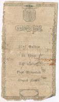 1806. 5G "Bécsi városi bankócédula" vízjeles papíron T:IV
Habsburg Monarchy 1806. 5 Gulde...
