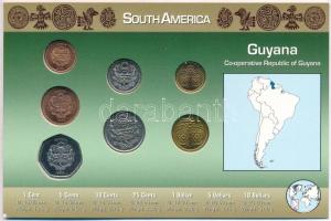 Guyana 1978-2002. 1c-10$ (7xklf) fémpénz szettben, holland nyelvű leírással T:1 
Guyana 1978-2002. ...