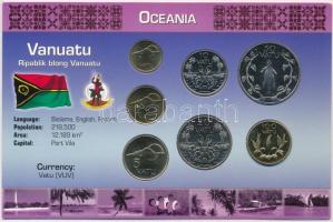 Vanuatu 1999-2009. 1V-100V (7xklf) fémpénz szettben, holland nyelvű leírással T:1  Vanuatu 1999-2009. 1 Vatu - 100 Vatu (7xdiff) coin set with information in Dutch C:UNC