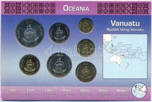 Vanuatu 1999-2009. 1V-100V (7xklf) fémpénz szettben, holland nyelvű leírással T:1 
Vanuatu 1999-200...