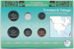 Trinidad és Tobago 1995-2006. 1c-1$ (6xklf) fémpénz szettben T:1 
Trinidad and Tobago 1995-2006. 1 ...