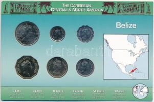 Belize 2000-2010. 1c-1$ (6xklf) fémpénz szettben, holland nyelvű leírással T:1 
Belize 2000-2010. 1...