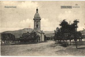 Szepesolaszi, Wallendorf, Spisské Vlachy; Evangélikus templom. Kiadja Komlós Károly / Lutheran church (Rb)