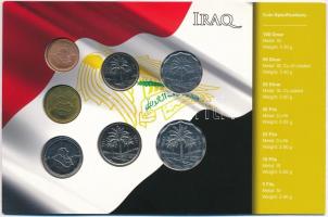 Irak 1975-2004. 5f-100D (7xklf) fémpénz szettben T:1
Iraq 1975-2004. 5 Fils - 100 Dinar (7xdiff) me...