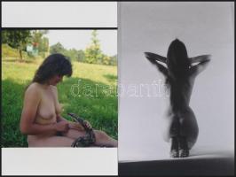 cca 1973 A közértes lány ebédszünete, szolidan erotikus felvételek, 7 db vintage negatív (24x36 mm) ...