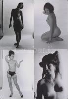 cca 1973 A közértes lány ebédszünete, szolidan erotikus felvételek, 7 db vintage negatív (24x36 mm) ...