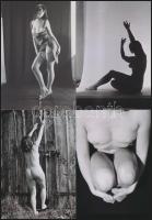 cca 1972 Csábítás kalapban, s anélkül, szolidan erotikus felvételek, 8 db vintage negatív (24x36 mm)...