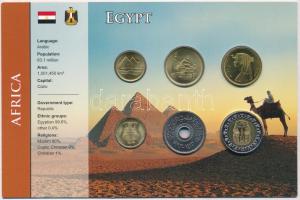Egyiptom 1984-2007. 1p-1Ł (6xklf) fémpénz szettben T:1 Egypt 1984-2007. 1 Piaster - 1 Pound (6xdiff) metal coins in set C:UNC
