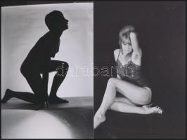 cca 1977 Bent is, kint is, szolidan erotikus felvételek, 16 db vintage negatív (24x36 mm) + 11 db vi...