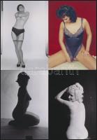 cca 1977 Bent is, kint is, szolidan erotikus felvételek, 16 db vintage negatív (24x36 mm) + 11 db vi...