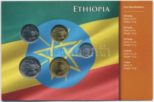 Etiópia ~2000. 1c-50c (5xklf) fémpénz szettben T:1
Ethiopia ~2000. 1 Cent - 50 Cents (5xdiff) metal...
