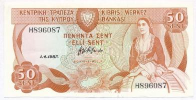 Ciprus 1987 50c T:II  Cyprus 1987. 50 Cent C:XF Krause 52