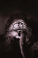 cca 1973 Mi lehet a szoknya alatt?..., szolidan erotikus felvételek, 4 db vintage negatív + 1 db mai...