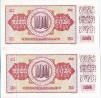 Jugoszlávia 1986. 50D (2x) sorszámkövető T:II
Yugoslavia 1986. 50 Dinara (2x) sequential serials C:...