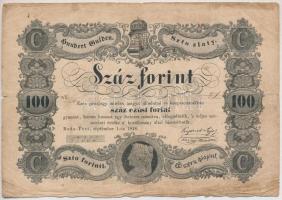1848. 100Ft Kossuth bankó T:III-,IV Hungary 1848. 100Ft Kossuth banknote C:VG,G  Adamo G114