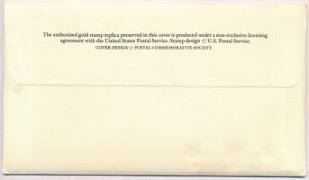 Amerikai Egyesült Államok 1983. "Philo T. Farnsworth" aranyozott bélyegérem, borítékban, b...