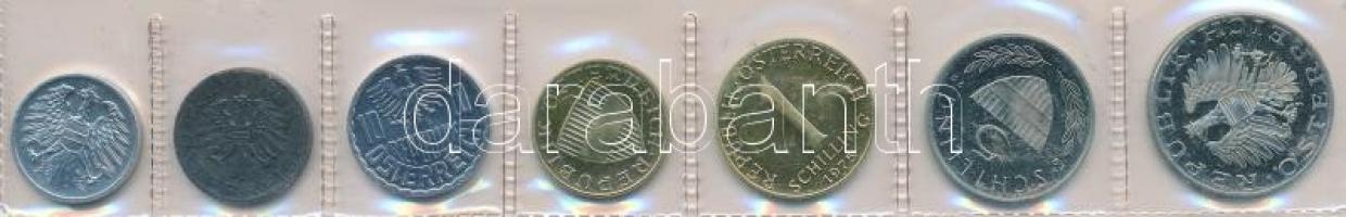 Ausztria 1975. 2gr-10Sch (7xklf) forgalmi sor lezárt fólia tokban T:1 (eredetileg PP) 
Austria 1975...