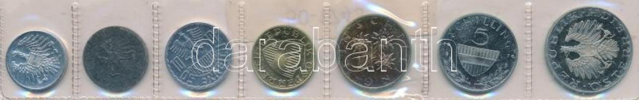 Ausztria 1976. 2gr-10Sch (7xklf) forgalmi sor lezárt fólia tokban T:1 (eredetileg PP) 
Austria 1976...