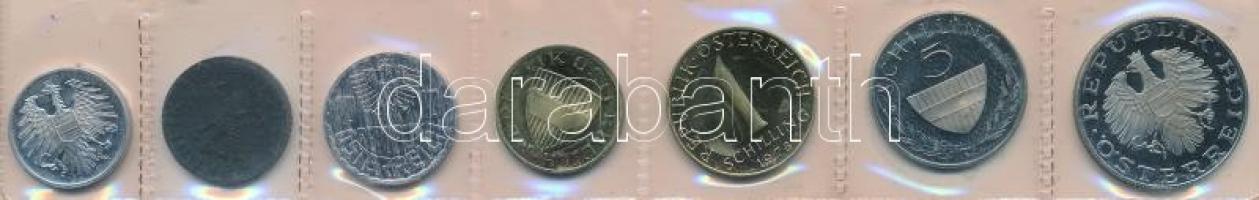 Ausztria 1978. 2gr-10Sch (7xklf) forgalmi sor lezárt fólia tokban T:1 (eredetileg PP) 
Austria 1978...