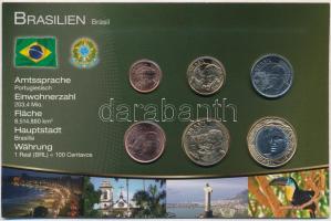 Brazília 2003-2009. 1c-1R (6xklf) fémpénz szettben T:1 Brazil 2003-2009. 1 Centavo - 1 Real (6xdiff) metal coins in set C:UNC