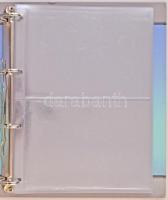 "Coins of the World" feliratú gyűrűs album, benne berakólapok forgalmi sorok számára. Hasz...