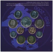 Belgium 2000. 50c-20Fr (5xklf) dupla forgalmi sor (összesen 10 érme) + "150 éves a Belga Nemzet...