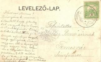 1908 Ránkfüred, Ránkherlány, Herlany; a herlányi gejzír, melynek vize 25-30 méter magasra tör fel, t...