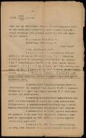 1923 Szabó Dezső (1879-1945) író ellen hozott ítélet a budapesti kir. büntető törvényszéktől,  a mag...