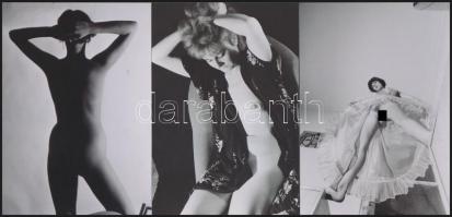 cca 1972 Farsangi meglepcsi, szolidan erotikus felvételek, 14 db vintage negatív + 8 db vintage fotó...