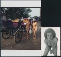 cca 1972 Farsangi meglepcsi, szolidan erotikus felvételek, 14 db vintage negatív + 8 db vintage fotó...