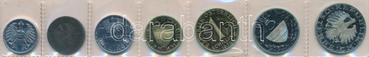 Ausztria 1979. 2gr-10Sch (7xklf) forgalmi sor lezárt fólia tokban T:1 (eredetileg PP) 
Austria 1979...