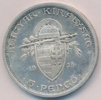 1938. 5P Ag "Szent István" T:2 kis patina
Adamo P8.1