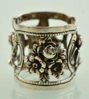 Ezüst (Ag.) szalvétagyűrű  6 db , jelzett, nettó:71 g