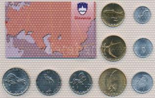 Szlovénia 1992-2006. 10s-50T (9xklf) "Quest for Freedom" sorozat, forgalmi sor műanyag dís...