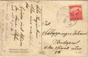 Hermánd, Hermanecz, Harmanec; Papírgyár / Papierfabrik / paper factory, paper mill (EB)