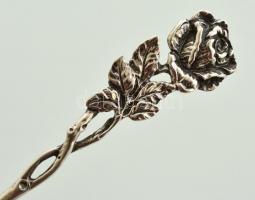 Ezüst (Ag.) rózsás cukorkanál, jelzett, h:12,5, nettó:9 g